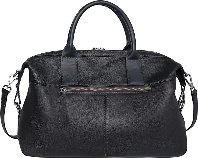 Iswee Genuine Leather Satchel Tote Bag Top Handle Handbag Designer Shoulder Bag Large Capacity Cross Body Bag - Image 2